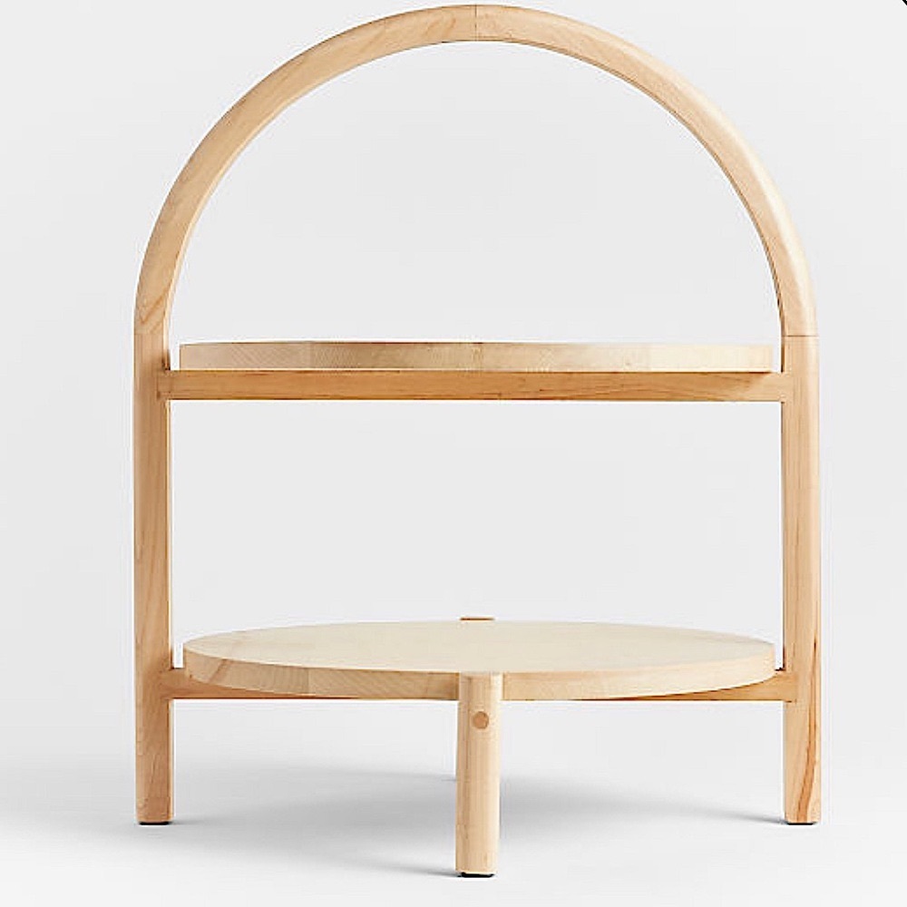 New! EXCLUSIVE Crate&Barrel Scandinavian Designed 2-Tier Server LIMITED EDITION